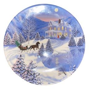 I’ll be home for Christmas vintage plate by Jean Sias